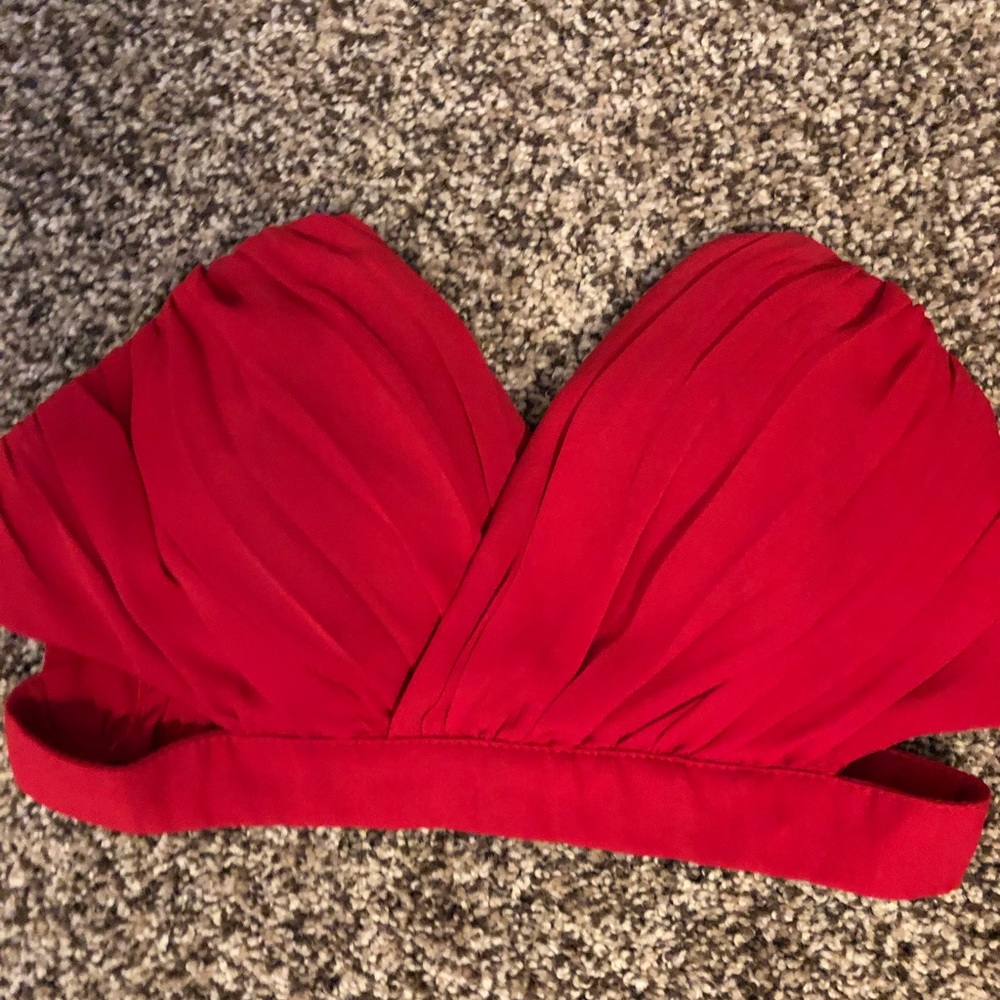 strapless crop top